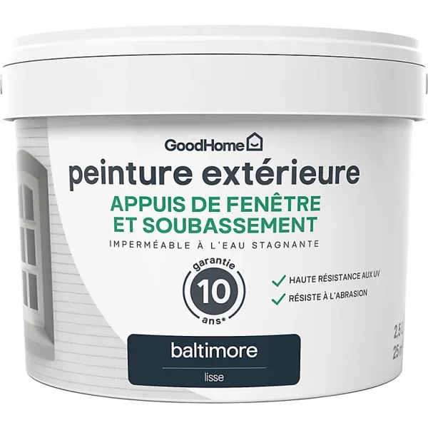 boutiqued en ligne Castorama Peinture Appuis De Fenêtre GoodHome Baltimore 2,5L 1