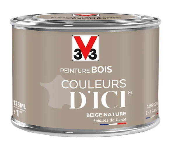 Castorama Peinture Bois Couleurs D’ici Beige Nature Velours V33 0,125L vente en ligne 1