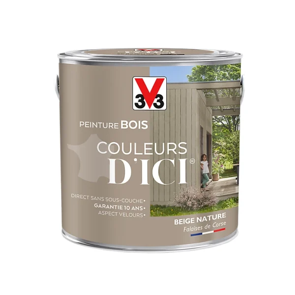 Castorama Peinture Bois Couleurs D’ici Beige Nature Velours V33 2L Retour Gratuit 1