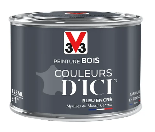 Castorama Peinture Bois Couleurs D’ici Bleu Encré Velours V33 0,125L Pas Cher Magasin Soldes 1