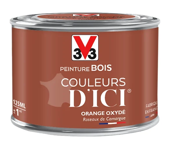 Castorama Peinture Bois Couleurs D’ici Orange Oxydé Velours V33 0,125L mode tendance 1