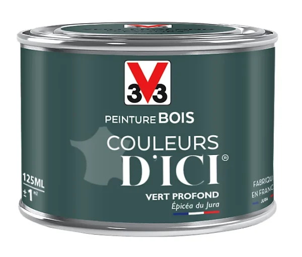 Castorama Peinture Bois Couleurs D’ici Vert Profond Velours V33 0,125L vente en ligne pas cher 1