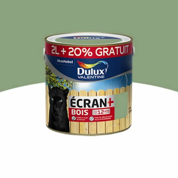 Castorama Peinture Bois Extérieur Ecran+ Bois Dulux Valentine Satin Vert Provence 2L +20% Gratuit boutique en france 1