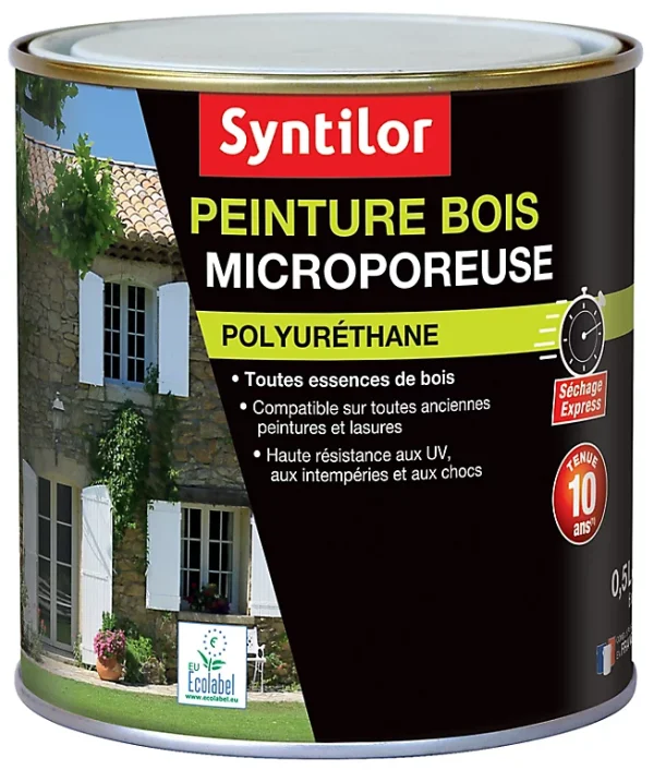 Castorama Peinture Bois Microporeuse Intérieur Extérieur Beige Sable Syntilor 0,5L en promotion 1