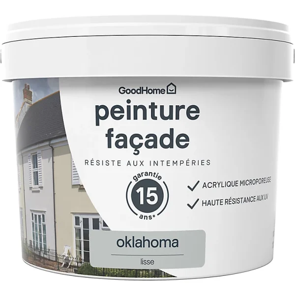 Castorama Peinture GoodHome Classique Gris Oklahoma 10L magasin pour 1