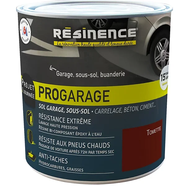 Castorama Résine De Rénovation Sol Pro Résinence Garage Tomette 300mL guranteed de qualité 1