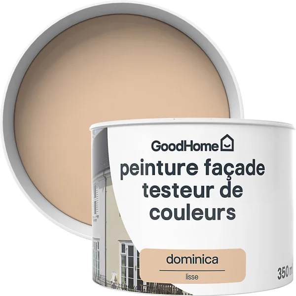 france en ligne Castorama Testeur Peinture Façade Dominica GoodHome Ocre Rose Mat 350ml 1